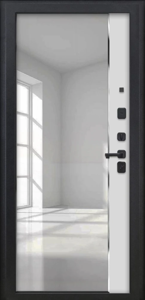 Входная дверь ДвериПРО Термо серебро ФЛЗ-618 Белый матовый DPRO222434 внутренняя сторона